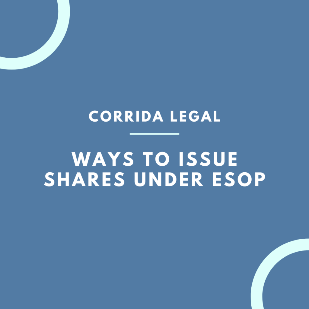 This image pertains to ways to issue shares under ESOP.
