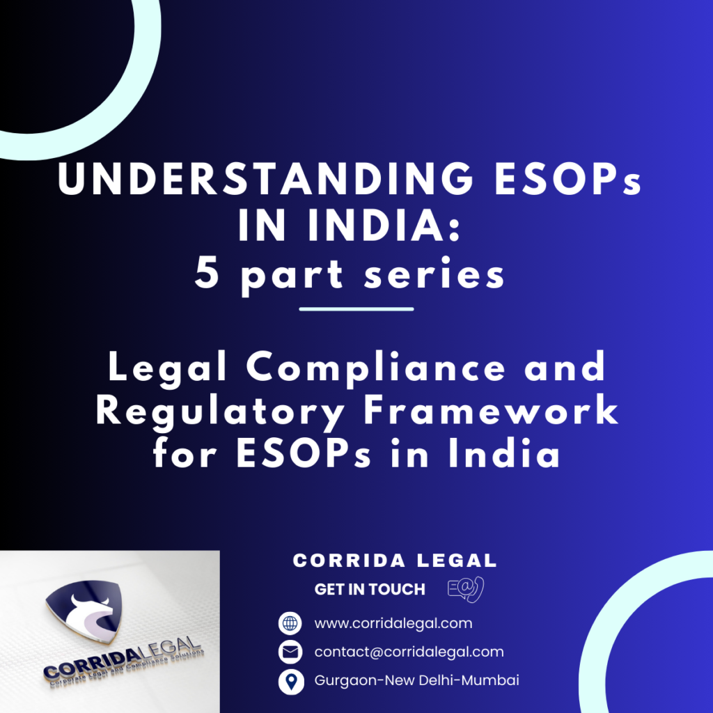 This image pertains to Legal Compliance and Regulatory Framework for ESOPs in India.